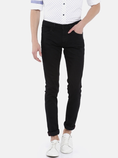 

Arrow Blue Jean Co. Men Black Skinny Fit Mid-Rise Clean Look Stretchable Jeans