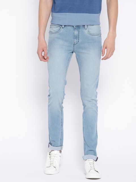 

Arrow Blue Jean Co. Men Blue Skinny Fit Mid-Rise Clean Look Jeans