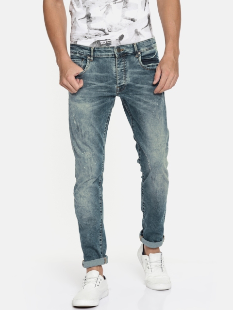 

Jack & Jones Men Blue Slim Fit Low-Rise Low Distress Stretchable Jeans