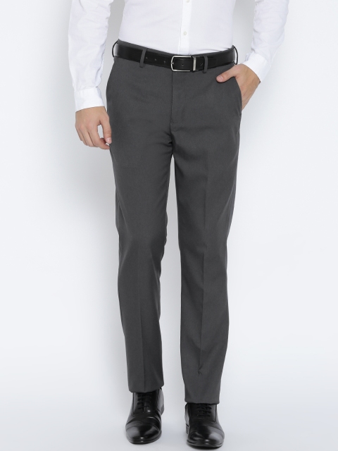 

Arrow Men Grey Tapered Fit Solid Formal Trousers