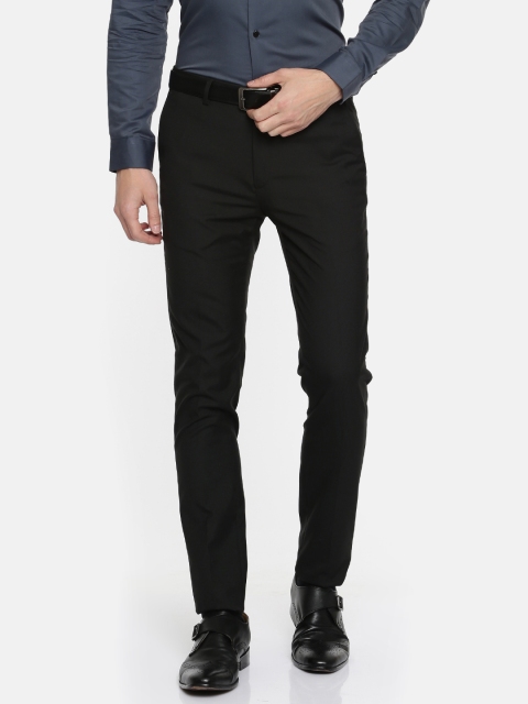 

Arrow New York Men Black Super Slim Fit Solid Formal Trousers