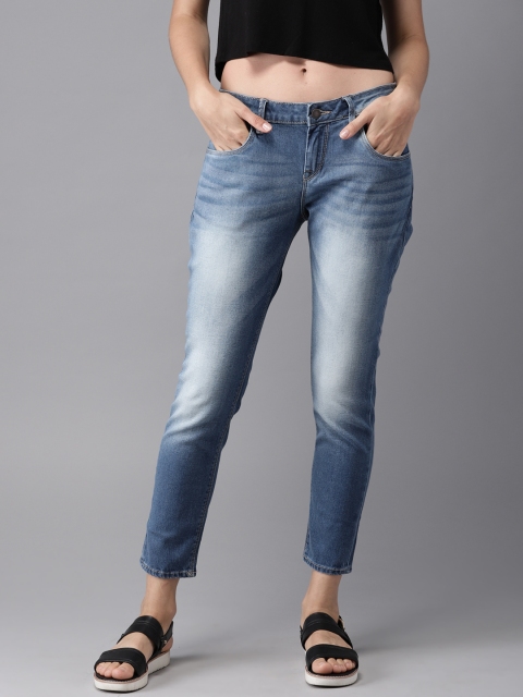 

Moda Rapido Women Blue Skinny Fit Mid-Rise Cropped Clean Look Stretchable Jeans
