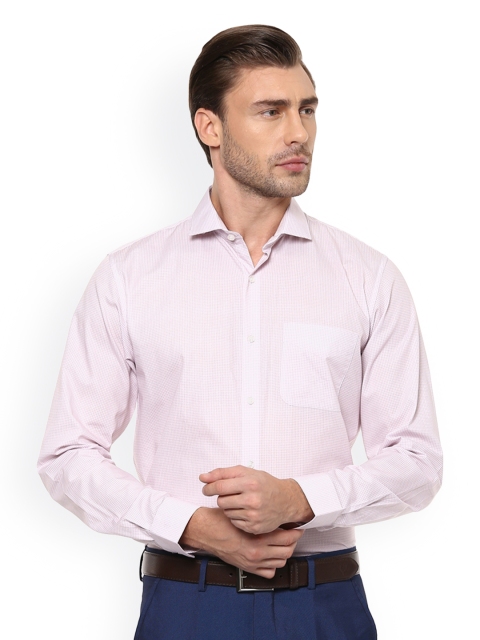 

Peter England Men Pink Slim Fit Printed Formal Shirt