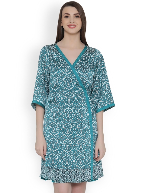 

Clovia Women Blue Robe NS0985M03-