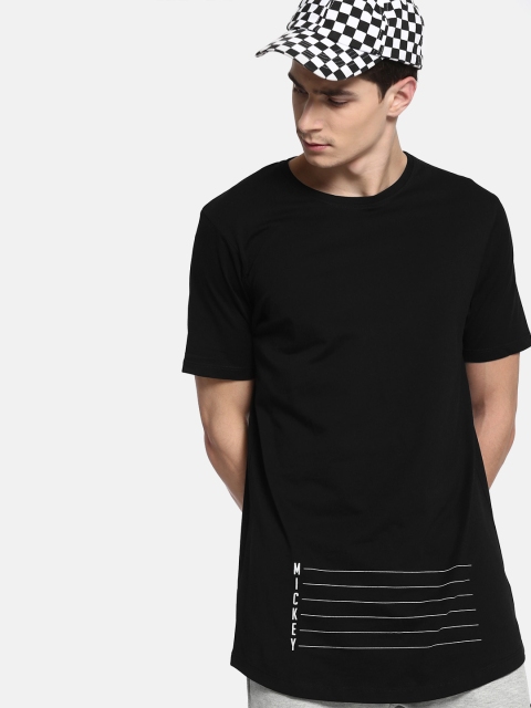

Kook N Keech Disney Men Black Solid Round Neck T-shirt