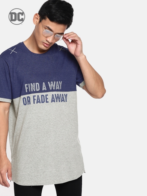 

Kook N Keech Men Blue Colorblocked Longline T-shirt