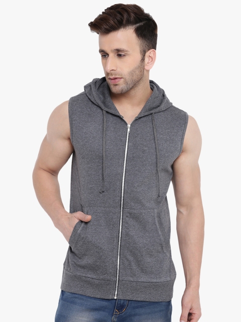 

GRITSTONES Men Grey Solid Lightweight Open Front Jacket
