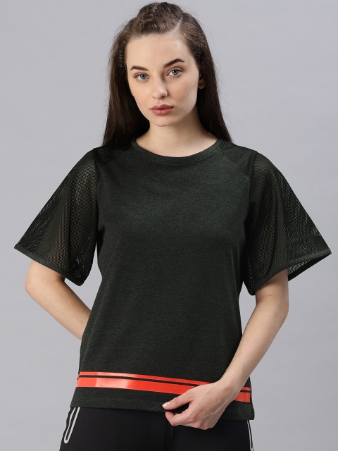 

HRX Active by Hrithik Roshan Women Charcoal Grey Solid Top