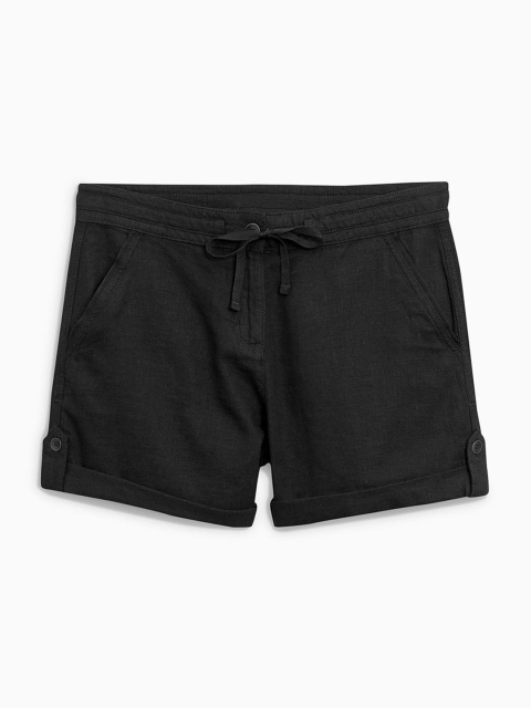 

next Women Charcoal Solid Regular Fit Regular Shorts