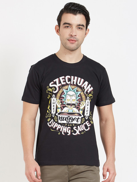 

Redwolf Men Black Printed Grandpa's Dipping Sauce T-shirt