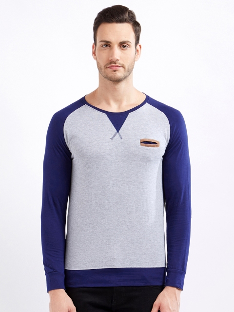 

Maniac Men Grey Solid Round Neck T-shirt