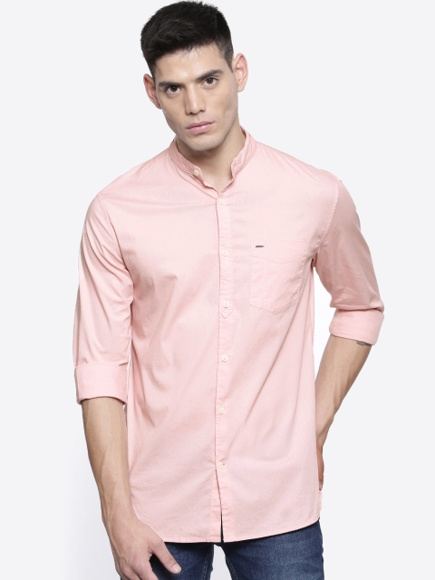 

Jack & Jones Men Pink Slim Fit Solid Casual Shirt
