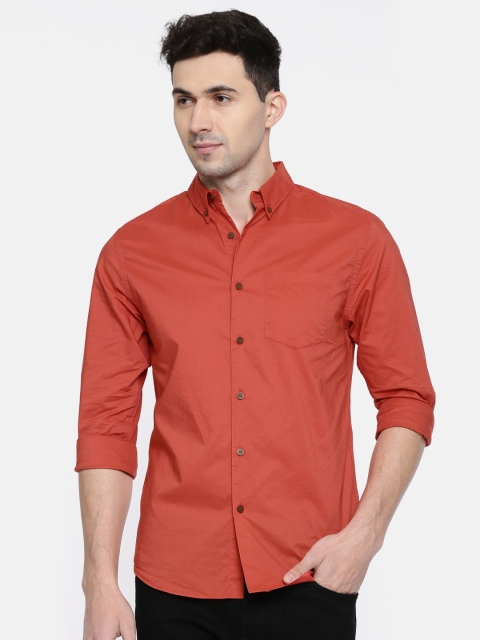 

Jack & Jones Men Red Regular Fit Solid Casual Shirt