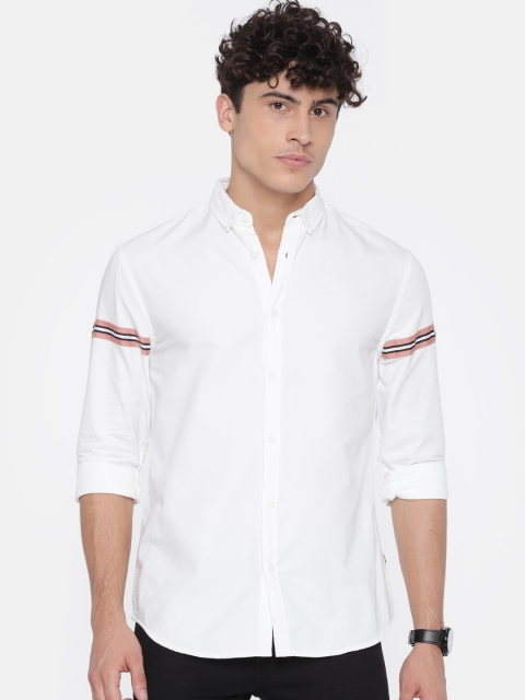 

Jack & Jones Men White Regular Fit Solid Casual Shirt