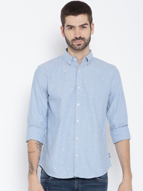 

Jack & Jones Men Blue Regular Fit Printed Casual Shirt