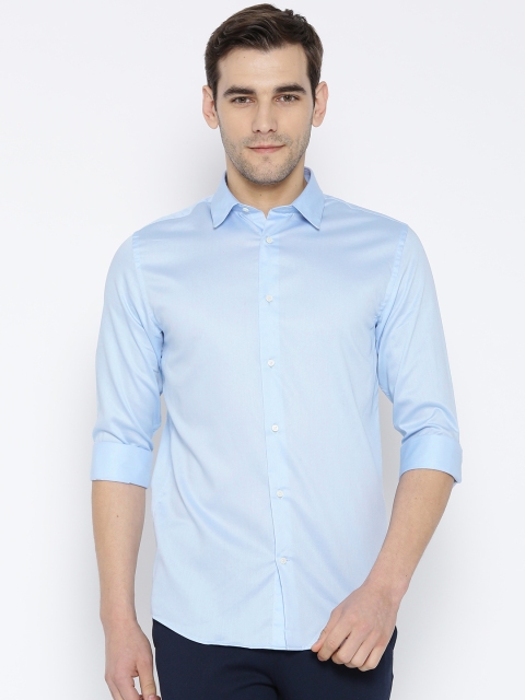 

Jack & Jones Men Blue Regular Fit Solid Smart Casual Shirt