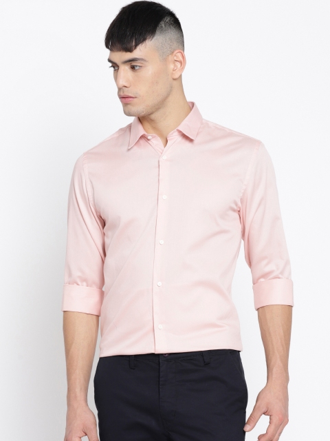 

Jack & Jones Men Pink Regular Fit Solid Smart Casual Shirt