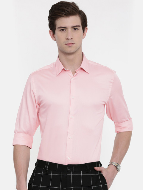 

Jack & Jones Men Pink Slim Fit Solid Casual Shirt