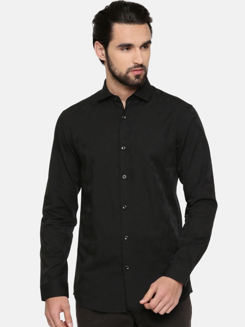 

Jack & Jones Men Black Slim Fit Solid Casual Shirt