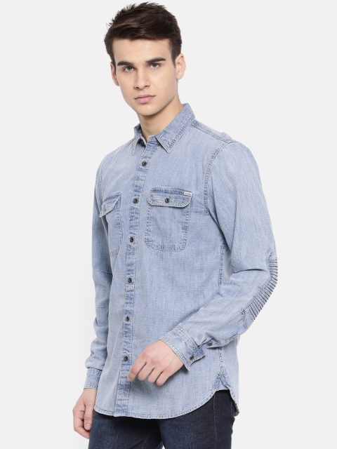 

Jack & Jones Men Blue Regular Fit Denim Casual Shirt