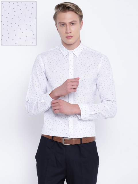 

Jack & Jones Men White Printed Formal Shirt