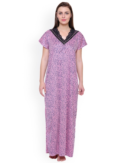 

Secret Wish Purple Printed Nightdress NT-E115-497