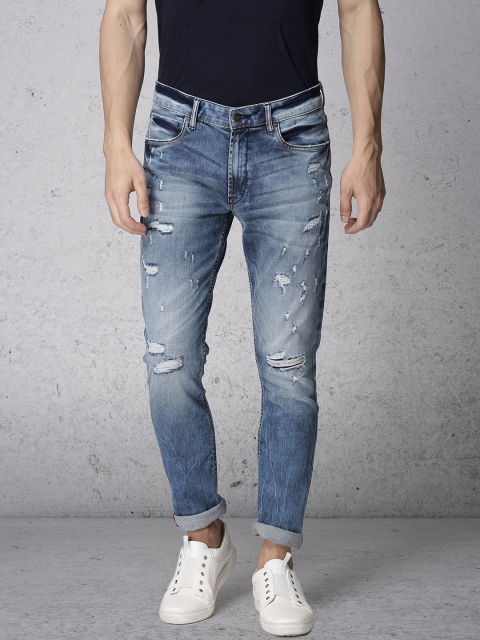 

Ecko Unltd Men Blue Slim Fit Mid-Rise Mildly Distressed Stretchable Jeans