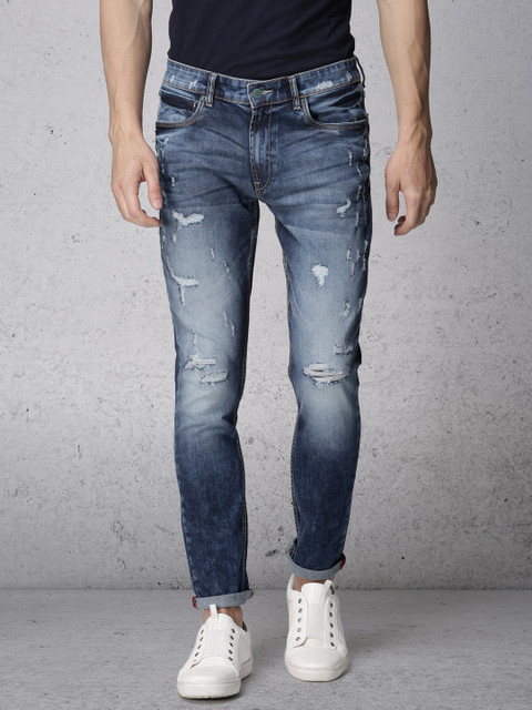 

Ecko Unltd Men Blue Slim Fit Mid-Rise Mildly Distressed Stretchable Jeans