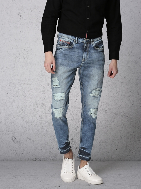 

Ecko Unltd Men Blue Tapered Fit Mid-Rise Mildly Distressed Stretchable Jeans