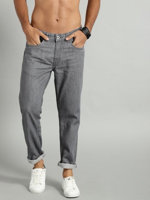 

Roadster Men Grey Slim Fit Mid-Rise Clean Look Jeans