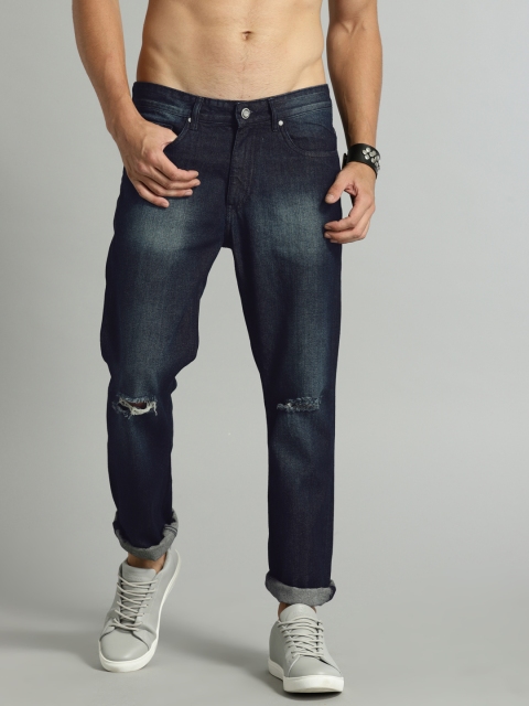 

Roadster Men Blue Slim Fit Mid-Rise Slash Knee Jeans