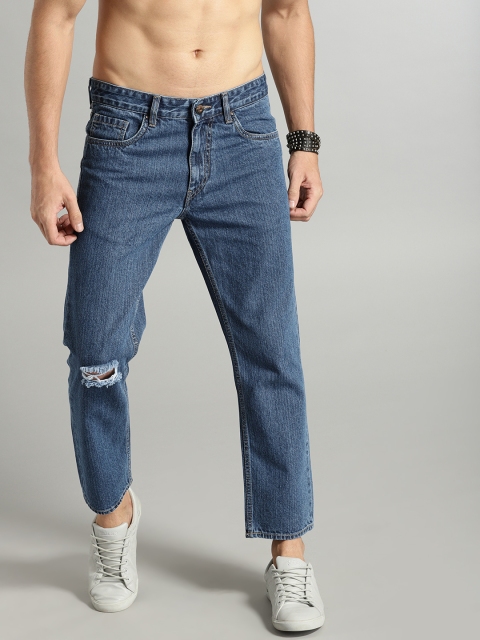 

Roadster Men Blue Slim Fit Mid-Rise Slash Knee Jeans