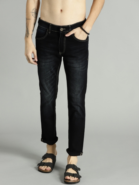 

Roadster Men Navy Blue Skinny Fit Mid-Rise Clean Look Stretchable Jeans