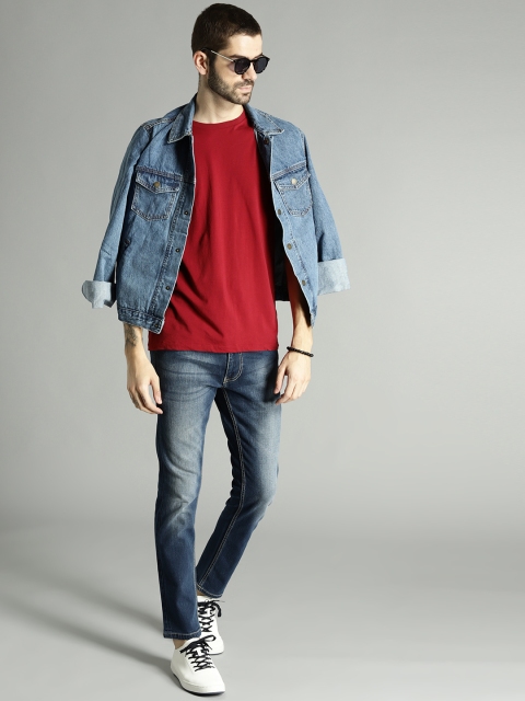 

Roadster Men Blue Skinny Fit Mid-Rise Clean Look Stretchable Jeans