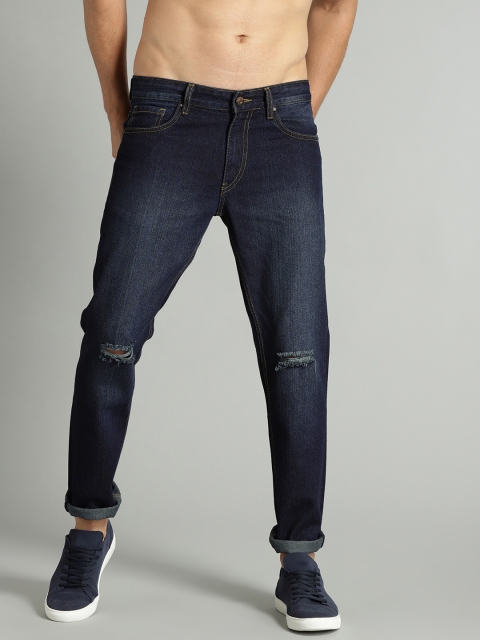 

Roadster Men Blue Slim Fit Mid-Rise Slash Knee Jeans