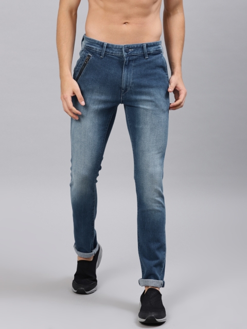 

HRX by Hrithik Roshan Men Blue Skinny Fit Mid-Rise Clean Look Stretchable Jeans