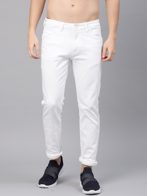 

HRX by Hrithik Roshan Men White Slim Fit Mid-Rise Clean Look Stretchable Jeans