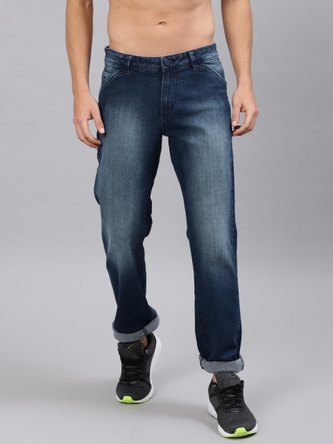

HRX by Hrithik Roshan Men Blue Regular Fit Mid-Rise Clean Look Stretchable Jeans