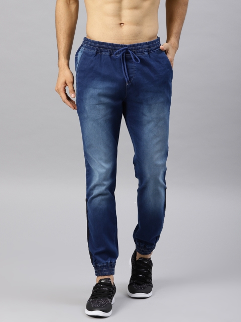 

HRX by Hrithik Roshan Men Blue Jogger Mid-Rise Clean Look Stretchable Jeans