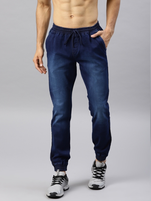 

HRX by Hrithik Roshan Men Blue Jogger Mid-Rise Clean Look Stretchable Jeans