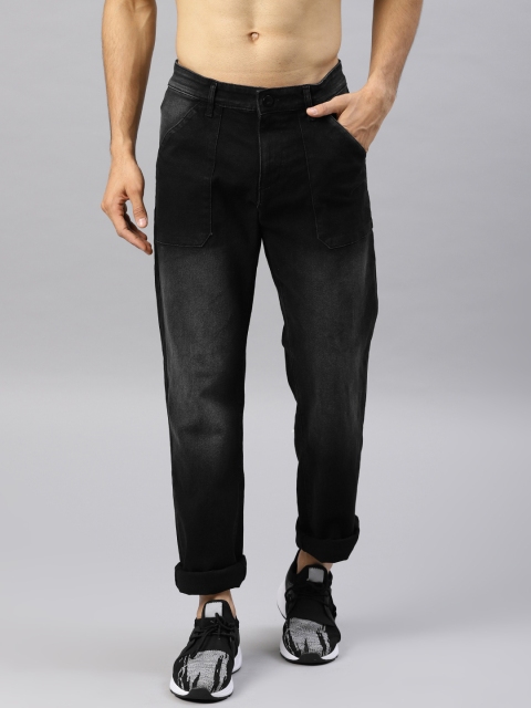 

HRX by Hrithik Roshan Men Black Regular Fit Mid-Rise Clean Look Stretchable Jeans