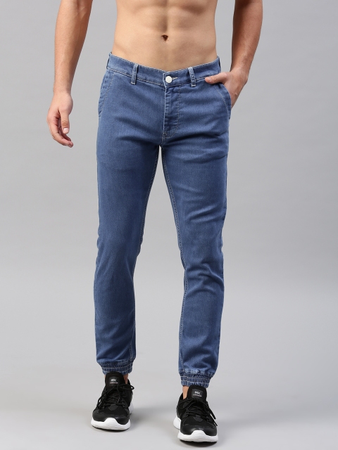 

HRX by Hrithik Roshan Men Blue Jogger Fit Mid-Rise Clean Look Stretchable Jeans