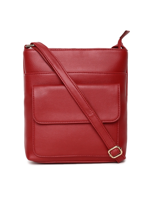 

David Jones Red Solid Sling Bag