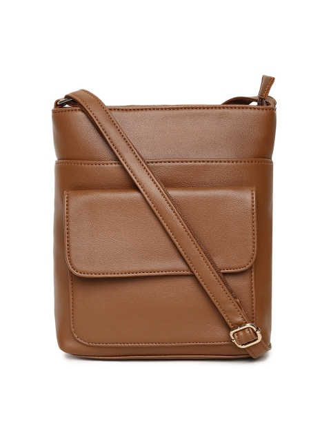 

David Jones Brown Solid Sling Bag
