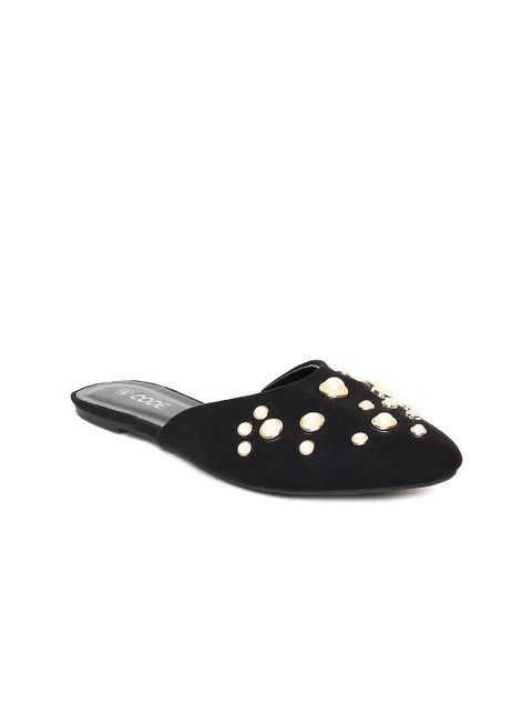 

CODE by Lifestyle Women Black Solid Synthetic Mules