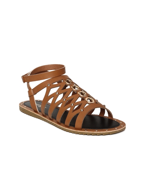 

Ginger by Lifestyle Women Tan Solid Synthetic Gladiators