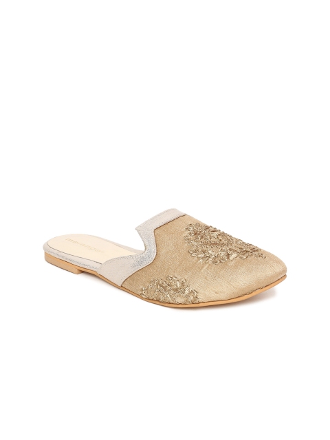

Melange by Lifestyle Women Beige Woven Design Mojaris
