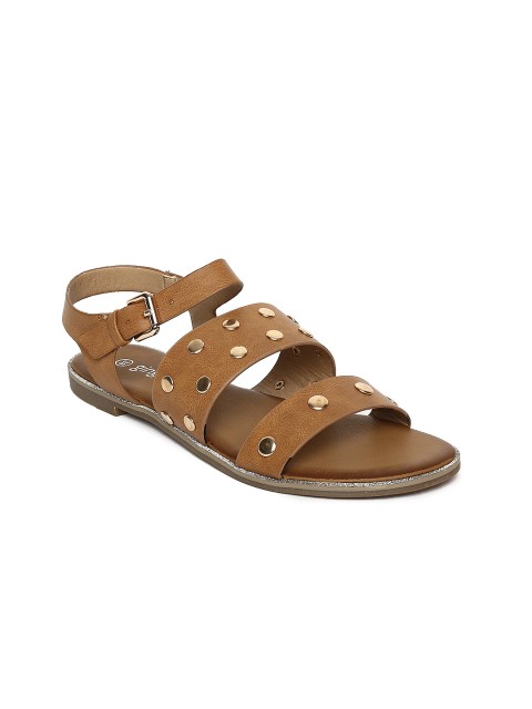 

Ginger by Lifestyle Women Brown Open Toe Flats