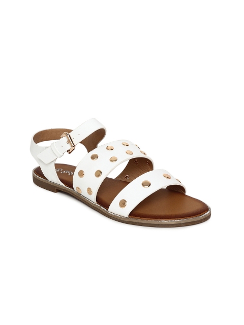 

Ginger by Lifestyle Women White Open Toe Flats