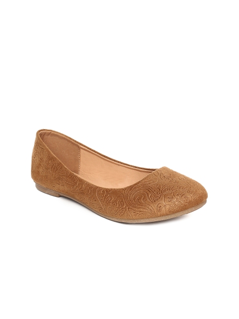 

CODE by Lifestyle Women Tan Brown Solid Synthetic Ballerinas